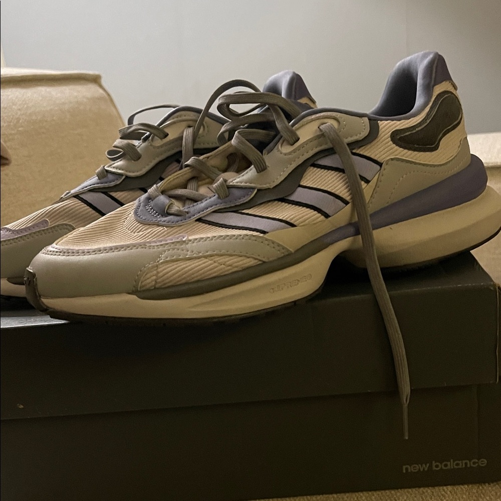 Adidas Athletic Shoes in Gray and Blue